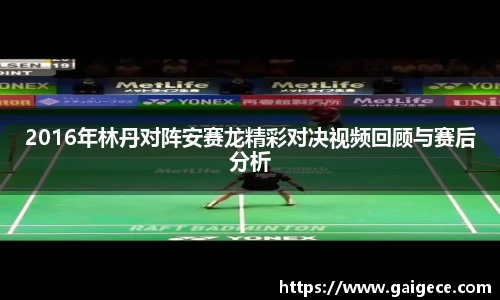 2016年林丹对阵安赛龙精彩对决视频回顾与赛后分析